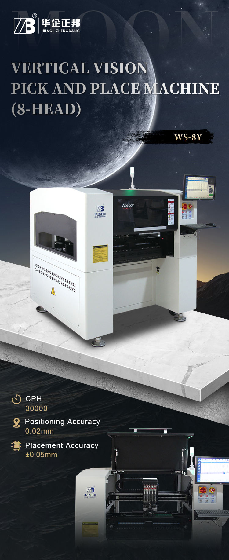 8 Head Machine - Fully Automatic Pick and Place Solution