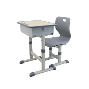 Sınıf mobilyası okul öğrenci masa sandalye seti tek ayarlanabilir yükseklik öğrenci sırası ve ilkokul için sandalye