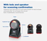 Scanner de codes à barres de bureau omnidirectionnel 2D à grand écran Scanner de codes QR pour Pos