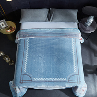 100% Polyester Soft-Touch Nerz-Warme Dicke Wolken-Raschel-Decke