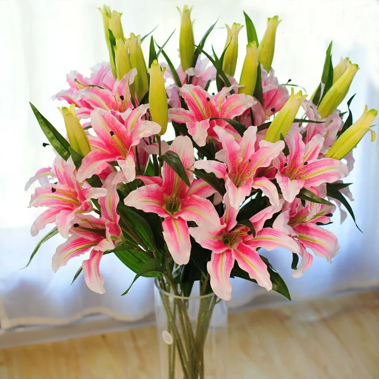 new design pink white yellow color available artificial spider lily flower