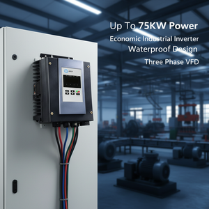 ระบบควบคุมมอเตอร์ VFD สามเฟส 11kW 380V/220V พร้อมมาตรฐาน IP65 สำหรับใช้งานในอุตสาหกรรม และระบบควบคุมกำลังไฟฟ้าแบบดิจิตอล PDES กำลังไฟ 75KW - Product Image 1