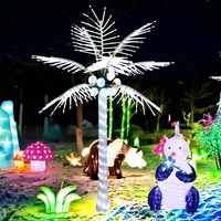 Palmier artificiel lumineux de 6 pieds avec éclairage LED, idéal pour Noël, IP65, vente en gros pour hôtels, parcs, jardins et aménagements paysagers