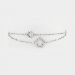 Pulsera Lady Luck Minimalista de Plata de Ley 925 con Cadena y Engaste de Bisel para Mujer, Uso Diario - Product Image 2