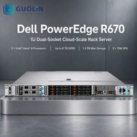 Serveur rack DELL PowerEdge R670 1U, serveur de stockage haute densité pour la sauvegarde de données et le système d'archivage
