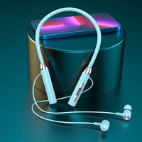 Nouveaux écouteurs sans fil G01 Sporty Dual Ear in Ear Neck Hook avec un crochet pour le cou, autonomie ultra longue, BT5.2