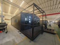 Maison préfabriquée modulaire extensible de luxe de 40 pieds, entièrement meublée et étanche, pour l'hébergement en station balnéaire