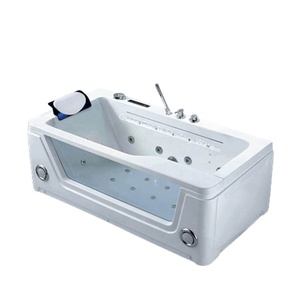 Nouvelle conception 1700X950mm <span class=keywords><strong>Baignoire</strong></span> à remous avec cascade en verre trempé avec <span class=keywords><strong>douche</strong></span> - Product Image 1