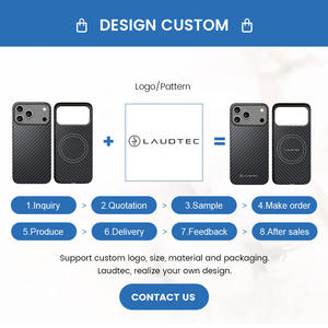 Étuis de téléphone en fibre de carbone Laudtec, coque arrière simple et fine, logo personnalisé OEM/ODM pour iPhone Air 17 15 Pro Max 17E Sjk1116 - Product Image 3