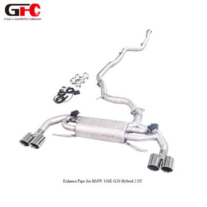 Precio al por mayor: Sistema de escape Catback con válvula electrónica GFC arenada para <span class=keywords><strong>BMW</strong></span> <span class=keywords><strong>330e</strong></span> PHEV 2.0T 2019-2026 con cuatro salidas cromadas - Product Image 5