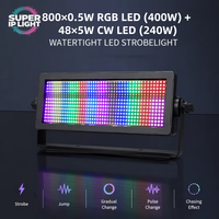 Projecteur stroboscopique LED IP65 222W (puissance stroboscopique nominale 500W) RGB CW 2300~9000K DMX512 pour scène extérieure