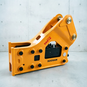 Martillo Hidráulico Lateral SOOSAN SB81A, Accesorio para Excavadora de Uso Pesado para Demolición y Rotura de Rocas, Completo con Sp - Product Image 1