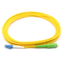 Cordon Fibre Optique SC APC Simplex LC UPC Vers SC APC G657A 2.0mm OS2 Jaune Câble FTTH