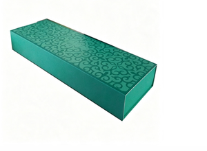 Customized High-End Rigid Gift <b>Box</b> Rectangle Green Patterned Matt Finish Four-Color Printing Paperboard Packaging - Product Image 6