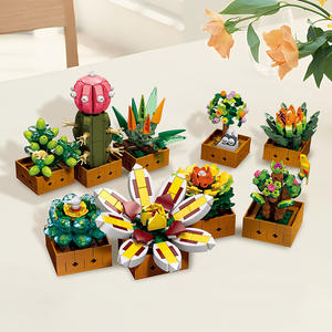 JIESTAR JJ9037 913 Piezas Serie <span class=keywords><strong>Flores</strong></span>, Maceta con Plantas <span class=keywords><strong>Suculentas</strong></span>, Bloques de Construcción, Modelo Técnico Educativo, Juguete, Regalo Festivo - Product Image 2