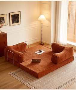 Divano Letto Convertibile Pieghevole a <span class=keywords><strong>Due</strong></span> Posti per Soggiorno, Grande, Moderno, con Rivestimento in Velluto Ciniglia, Vendita all'Ingrosso - Product Image 5