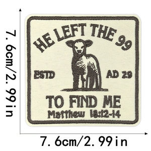 Cổ Điển Xu Hướng Thêu Đức Tin Trên Sợ Thư Các Bản Vá Lỗi Tùy Chỉnh Tôn Giáo Phù Hiệu Chúa Giêsu Tây Cao Bồi Sắt Trên Howdy Các Bản Vá Lỗi - Product Image 4