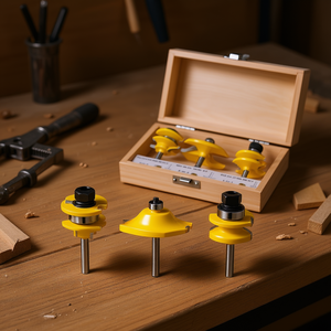 Jeu de fraises à bois Vegner à pointe en carbure, queue de 1/4 de pouce, pour arrondissement des bords - Product Image 2