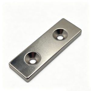 <span class=keywords><strong>Aimant</strong></span> de pêche néodyme carré permanent à trou fraisé avec vis de fixation - Product Image 1