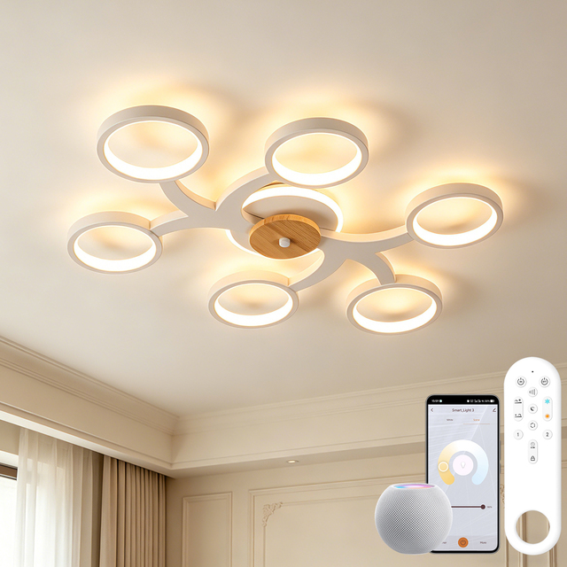 Matter Modern Creative Chandelier-style Ceiling Light with Remote Control Acrylic Cover LED for Living Rooms and Bedrooms