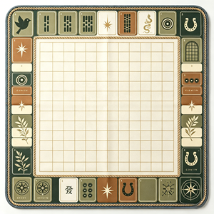 Juego de Mahjong Americano de Plástico Premium con Diseño Vintage de Paisaje Campestre Americano. Incluye tapete para azulejos, bolsa de almacenamiento, duradero, esencial, básico - Product Image 5