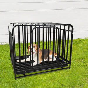 Haute qualité pliable en métal noir chien chenil caisse Cage maison extérieure personnalisée grand chien <span class=keywords><strong>Cages</strong></span> - Product Image 5