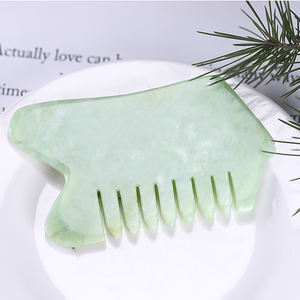 Natürliche Xiuyan Jade Guasha Kamm Massage werkzeuge Keimung und Verdickung Haar Jade <span class=keywords><strong>Gua</strong></span> <span class=keywords><strong>Sha</strong></span> Produkt graviert <span class=keywords><strong>Gua</strong></span> <span class=keywords><strong>Sha</strong></span> Kamm - Product Image 4