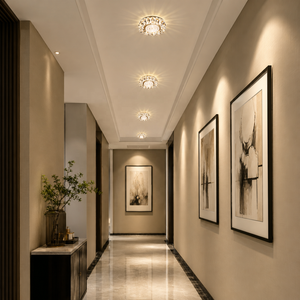 Plafonnier LED moderne en cristal MR16 GU10, cadre de lampe de luxe encastré pour salon, couloir, hôtel, décoration - Product Image 5