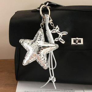 RW Creative Bag Charm Supply Summer Beach Blue Tassel Starfish <span class=keywords><strong>Skateboard</strong></span> Pendant Braid Rope Keychain for Handbag Accessory - Product Image 4