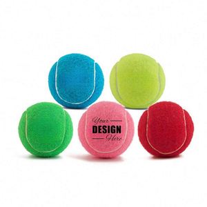 Balles de tennis pour animaux de compagnie en caoutchouc sportif avec logo personnalisé, écologiques, haute élasticité et durabilité, parfaites comme cadeau promotionnel pour chiens - Product Image 1