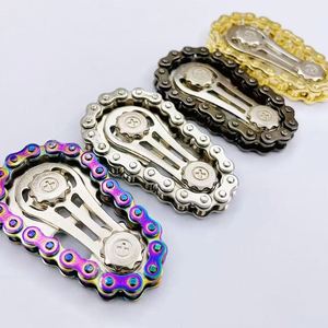 Nuevo Giroscopio de Dedo con Piñones y Volante, Antiestrés y para la Ansiedad, de Metal con Diseño de Cadenas de Bicicleta, Juguetes Fidget EDC para Adultos - Product Image 3