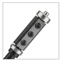Miaorui Fraise de défonceuse mécanique haut de gamme 12,7 mm à double tranchant, à roulement guidé, avec inserts remplaçables pour découpe CNC