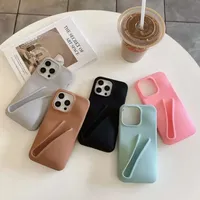 Étui de téléphone en silicone 3D pour iPhone 16 15 14 13 Pro Max, motif brillant à lèvres, rouge à lèvres, baume à lèvres, maquillage, support de gloss, coque de protection arrière