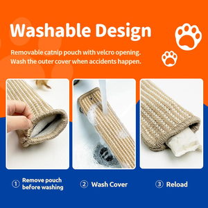 Tapis à gratter pour chat en chanvre écologique, coussin moderne en sisal couleur menthe, jouet à mâcher pour l'auto-entretenement quotidien, jouets-coussins pour animaux de compagnie - Product Image 5
