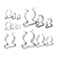 Clip à ressort en acier inoxydable 304 en forme de vague, revêtement en caoutchouc, support de montage unilatéral pour tubes LED T8