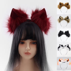 Bandeau d'oreille d'animal en peluche rechargeable Cosplay oreilles de renard réalistes détachables oreilles mobiles enfants élégants - Product Image 3