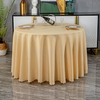 Nappe de table ronde minimaliste en polyester de 120 pouces, couleur unie, pour hôtel, nappe de banquet blanche de 132 pouces, vente en gros