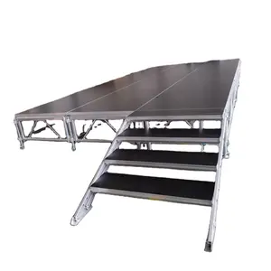 Booth exhibition stand bearing stability aluminum reasonable price adjustable stage for exhibition