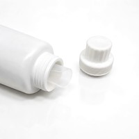 Grande bouteille de détergent à lessive blanche en HDPE de 1 L (34 oz) avec bec verseur de précision et bouchon doseur transparent anti-fuite