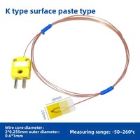 Sonde thermocouple de type K à montage en surface (type patch), matériau métallique, longueurs de sonde de 1m à 5m ; température basse de 1000°C