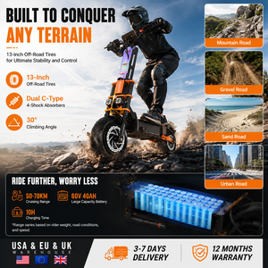 High-Power Scooter With 60V Dual Motor 80KM/H Speed 13-Inch Tire for Adult Extreme Adventure Riding Scooter 13 - Product Image 2