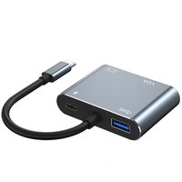 Adaptadores Usb C de 4 puertos Tipo C a 4K Hd MI Vga PD carga 100W Hd Vga Usb3.0 Pd 4-In-1 Hub