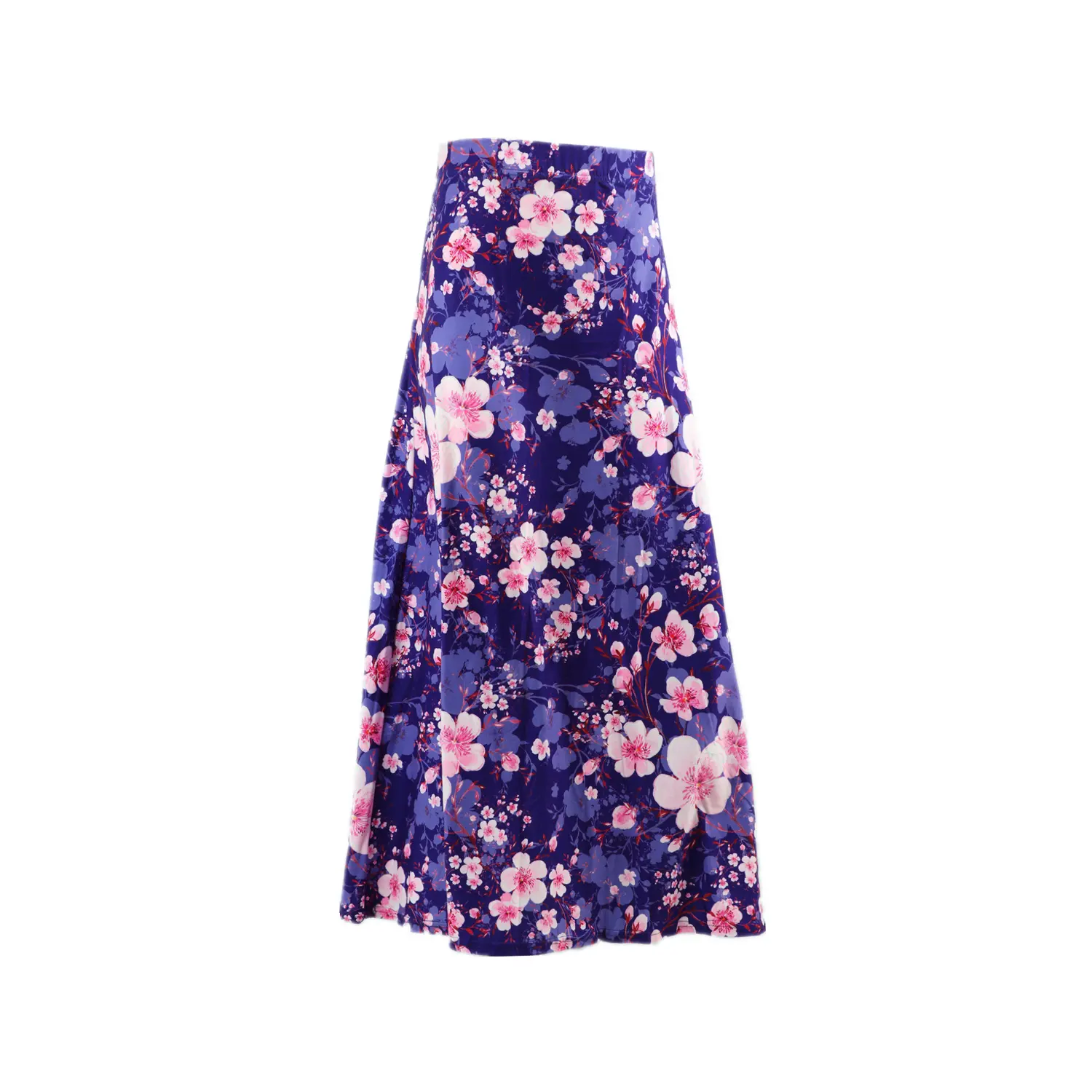 Hot sale customizable ladies daily casual skirt pink purple flower personalized skirt