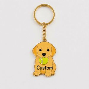 Llavero de Metal Personalizado al por Mayor con Diseño de Perro Golden Retriever, Llaveros para Amantes de Cachorros, Souvenir Promocional para Tiendas de Mascotas - Product Image 3