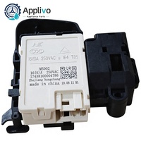 17438100004786 ZV-447 Interruptor de Bloqueo Eléctrico para Puerta de Lavadora-Secadora de Carga Frontal, Metal + Plástico, Midea Haier Amica Bush