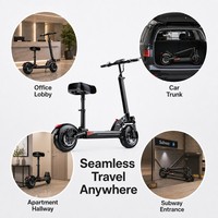 Trottinette électrique pliable avec contrôle par application intelligente - Trottinette électrique robuste avec une capacité de charge de 440 lb et clé NFC pour les marchés américain et européen