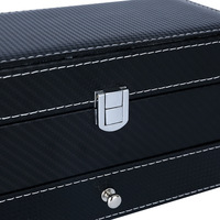 Boîte à montres multifonctionnelle en cuir PU doublée de velours, 4 emplacements, double couche, étui de rangement pour bijoux, tiroir organisateur de bagues