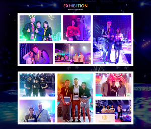 HOMEI tirai bintang RGB LED Double Decker, lampu panggung beludru tahan api lampu latar belakang untuk lampu pesta pernikahan - Product Image 6