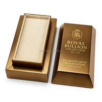 Boîtes cadeaux personnalisées en forme de lingot d'or, décorées en relief, avec feuille d'aluminium simulée, pour bonbons, Halloween, Noël