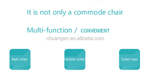 Manufacturer High Class <strong>Elderly</strong> Toilet <strong>Chair</strong> <strong>Elderly</strong> Mobile Toilet Folding Bath Commode <strong>Chair</strong> - Product Image 5